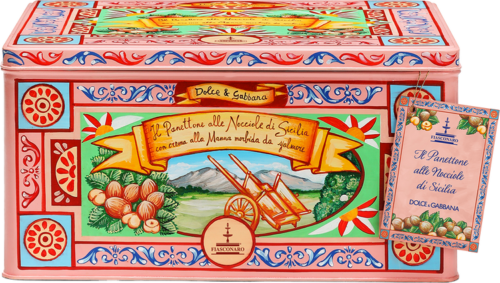 Panettone aux noisettes siciliennes et crème manna- Fiasconaro - Dolce e Gabbana